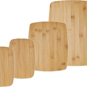 4-Piece Reversible Bamboo Cutting And Charcuterie Board