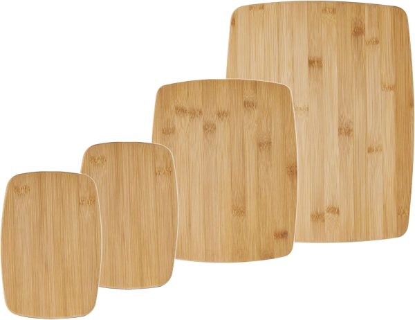 4-Piece Reversible Bamboo Cutting And Charcuterie Board