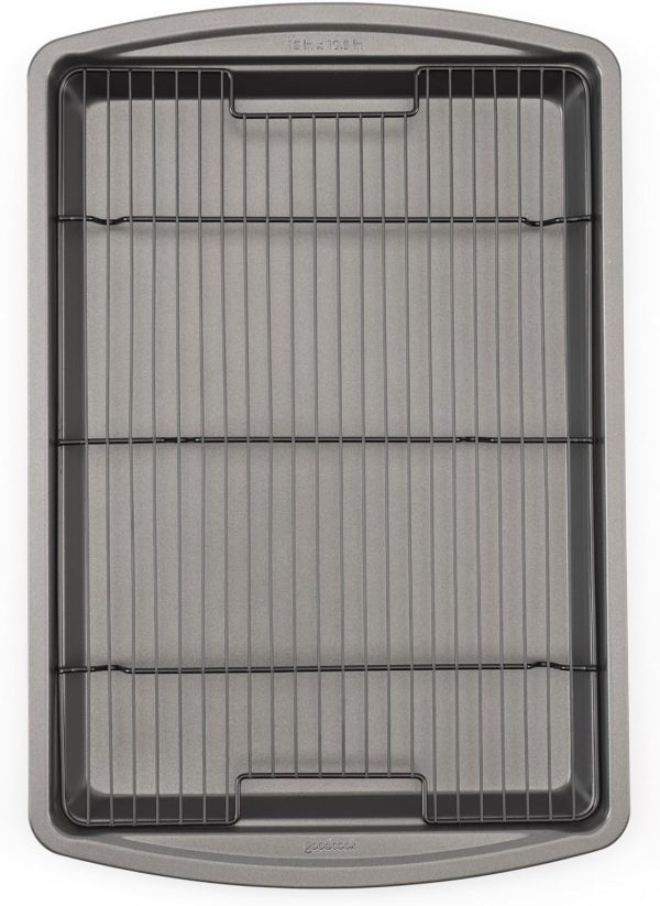 5” x 10.5” Nonstick Carbon Steel Baking Pan & Raised Wire Rack